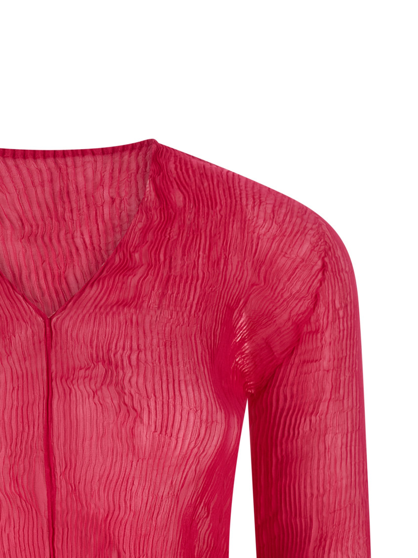 Chiffon Twist 1 Tops Fuchsia