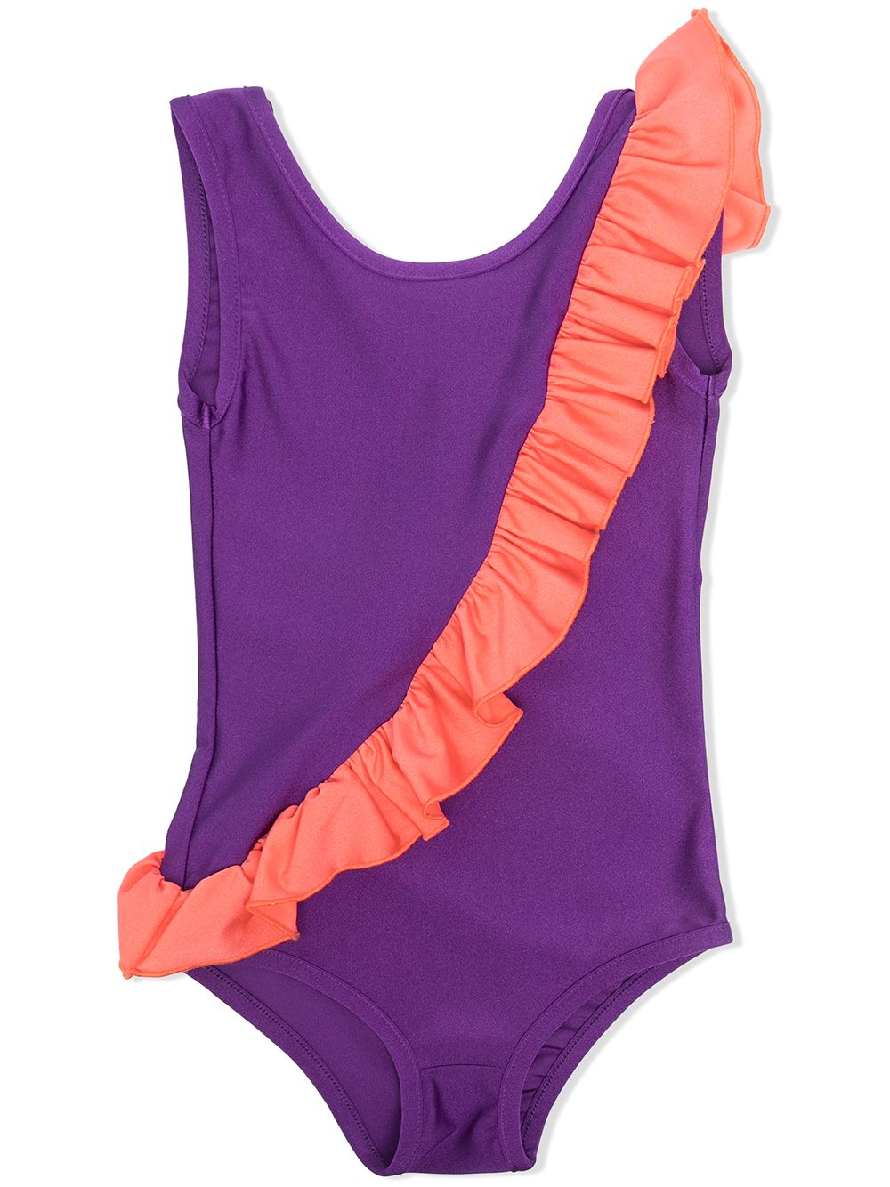 India contrast ruffle swimsuit - Purple