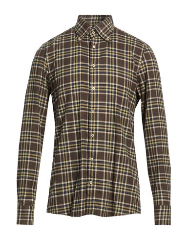 Stenströms Man Shirt Brown Size L Cotton