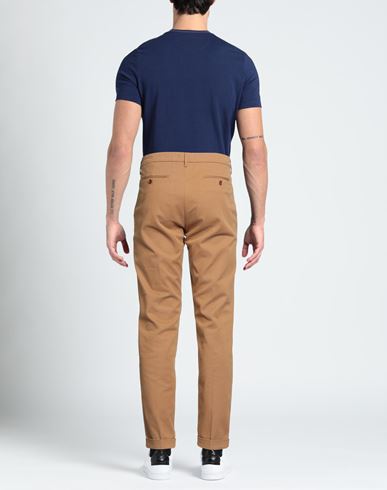 Man Pants Camel Size 34 Cotton, Elastane