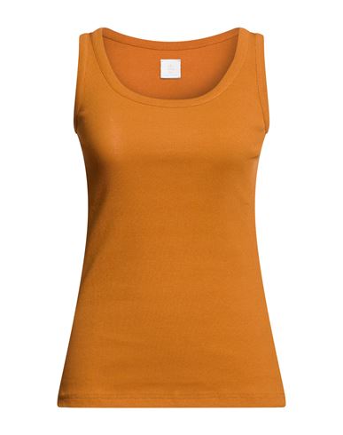 Woman Tank top Camel Size S Cotton