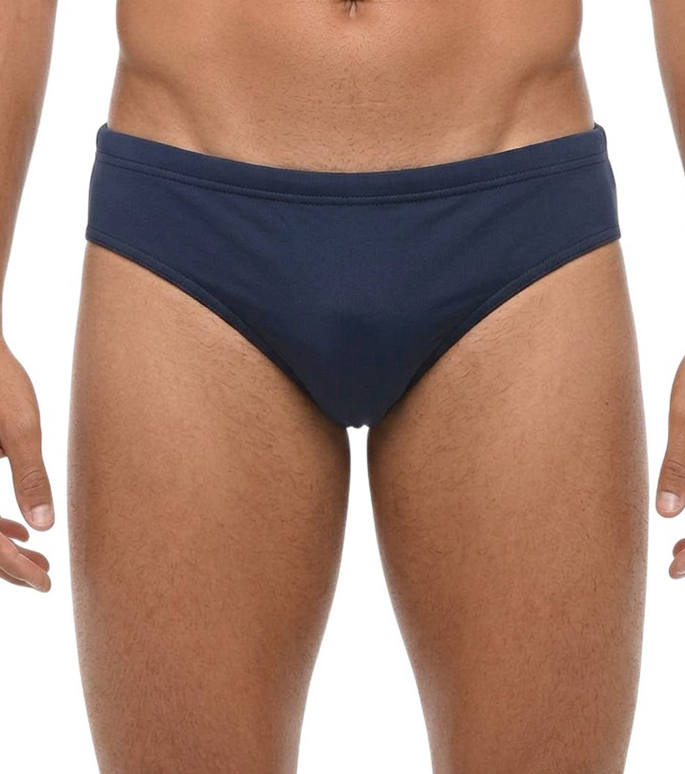 Blue Solid swim Brief