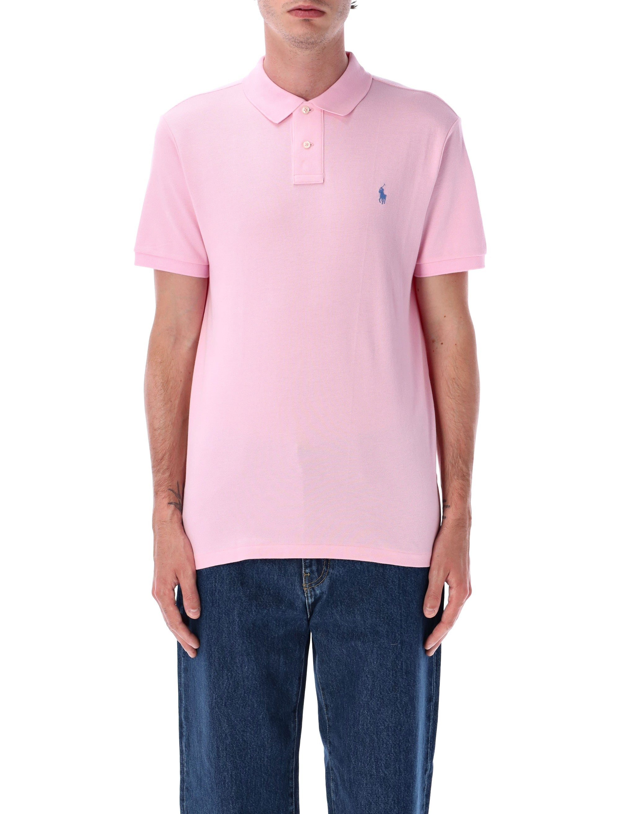 Slim Fit Cotton Piqué Polo - Size L
