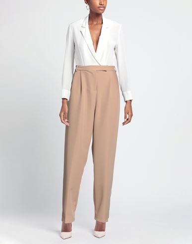 Soallure Woman Pants Beige Size 8 Polyester, Elastane