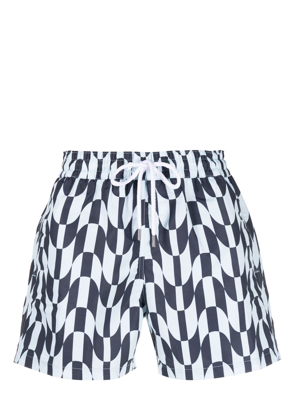 Abstract-print swim shorts - Blue