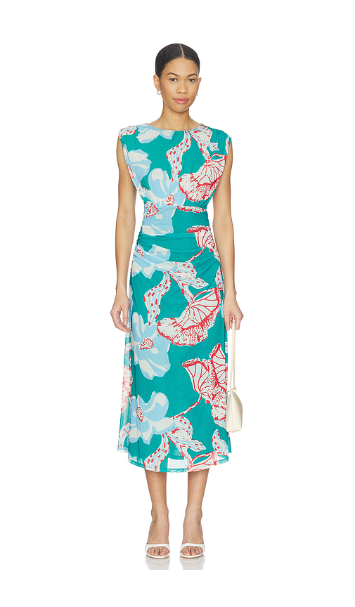 Cleobella Joelle Midi Dress in Green,Blue. S. Also in