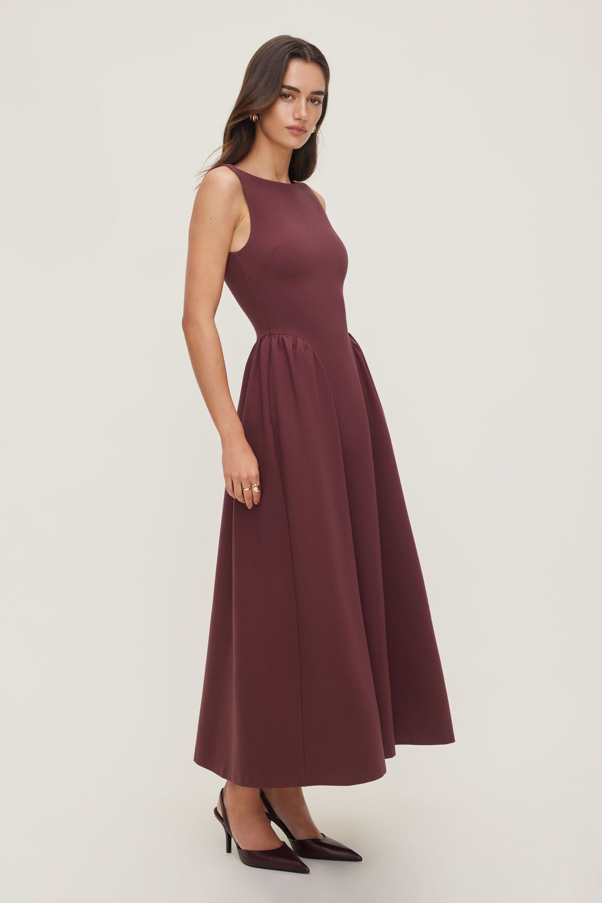 Iris Flared Ponte Maxi Dress