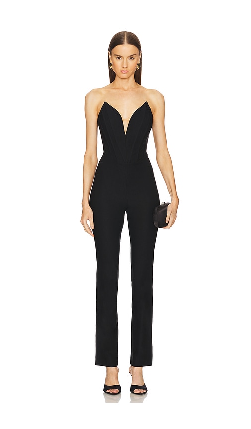 Michael Costello x REVOLVE Akansa Jumpsuit in Black. M also in