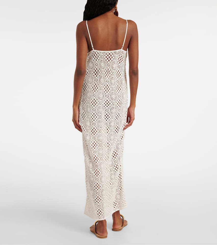 Rayure crochet cotton maxi dress