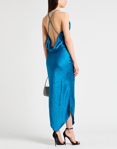 House Of Amen Woman Maxi dress Turquoise Size 6 Acetate, Viscose