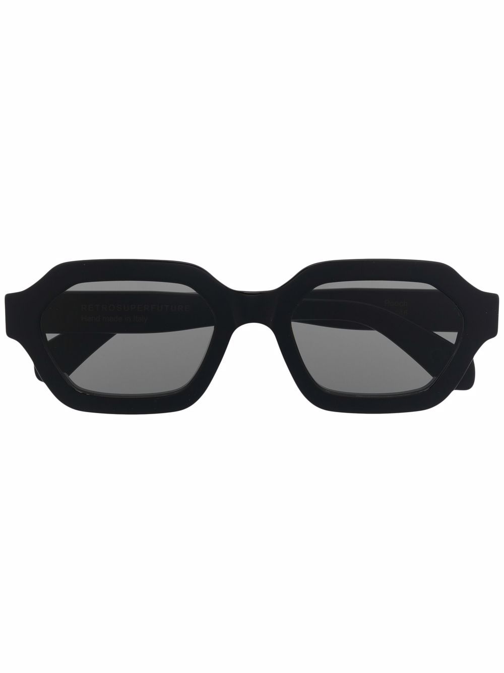 Tinted geometric-frame sunglasses - Black