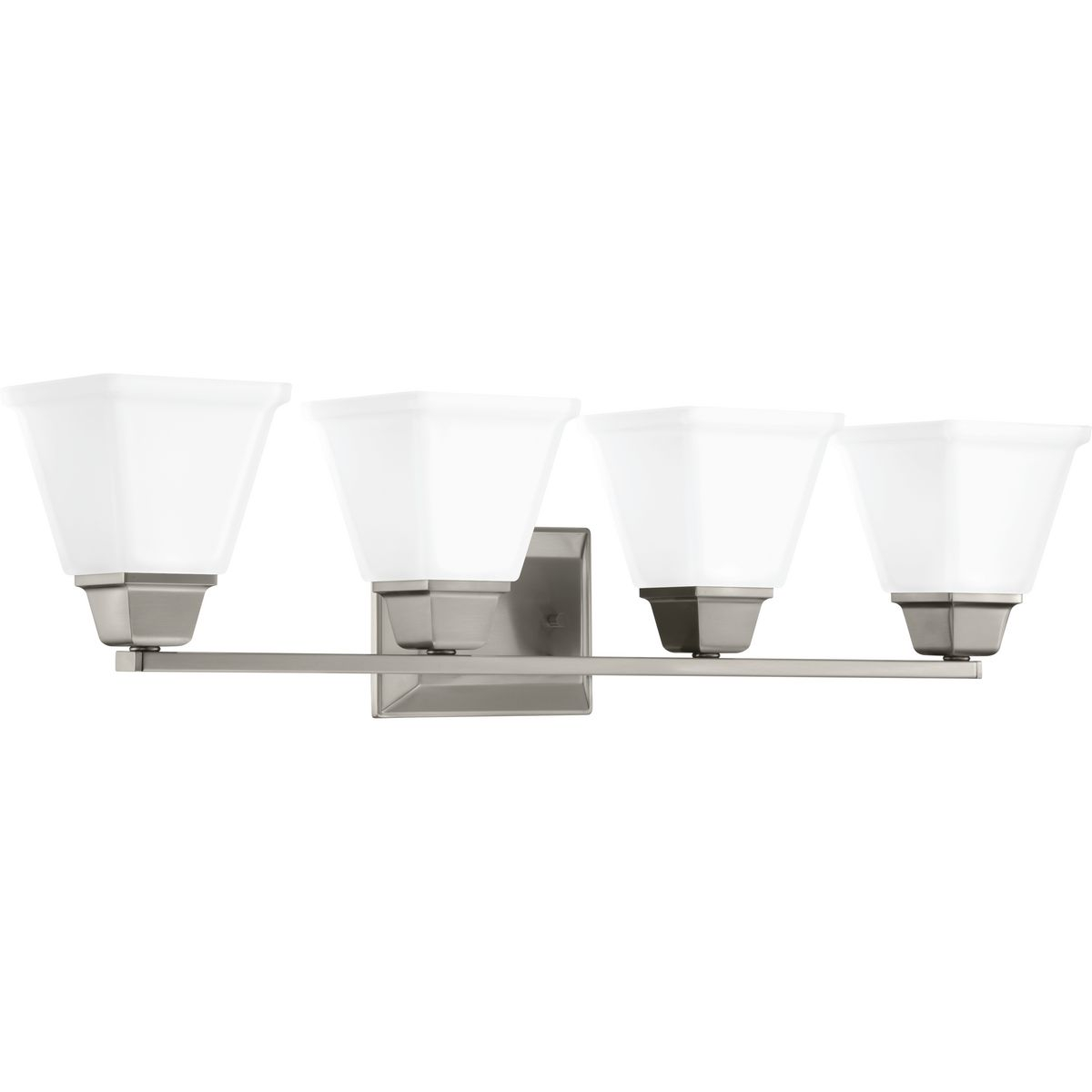 Brushed Nickel Four Light Bath from the Clifton Heights Collection