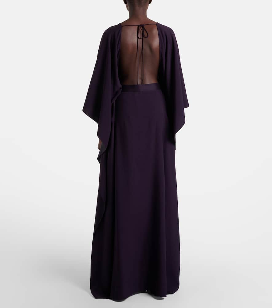 Fitzgerald open-back crêpe cady kaftan
