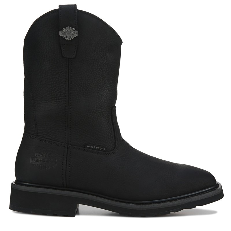 Men's Altman Steel Toe Waterproof Boots (Black Leather)