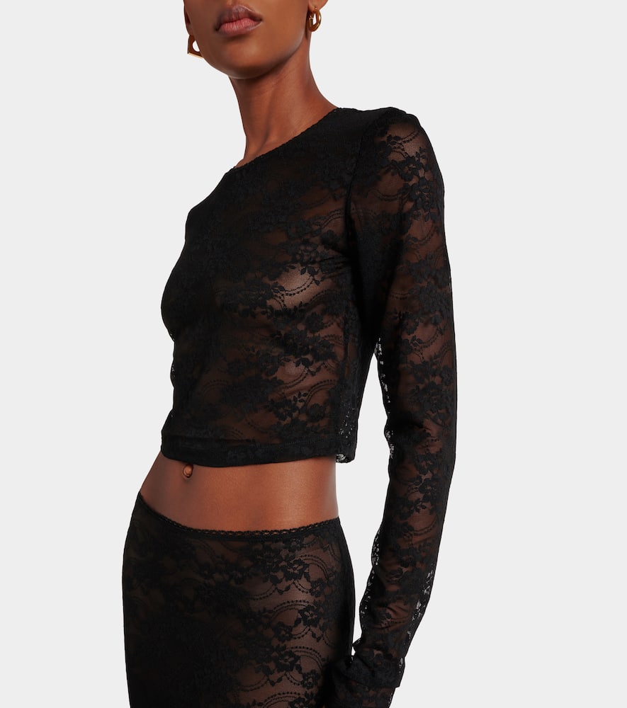 Rona cropped lace top