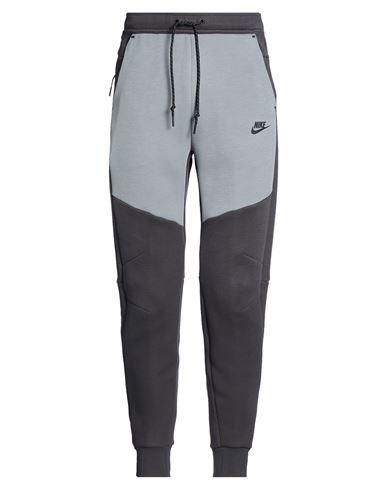Man Pants Grey Size L Cotton, Polyester