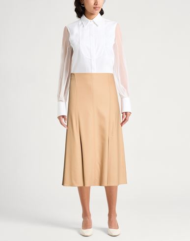 Woman Midi skirt Camel Size 4 Wool, Cashmere, Elastane