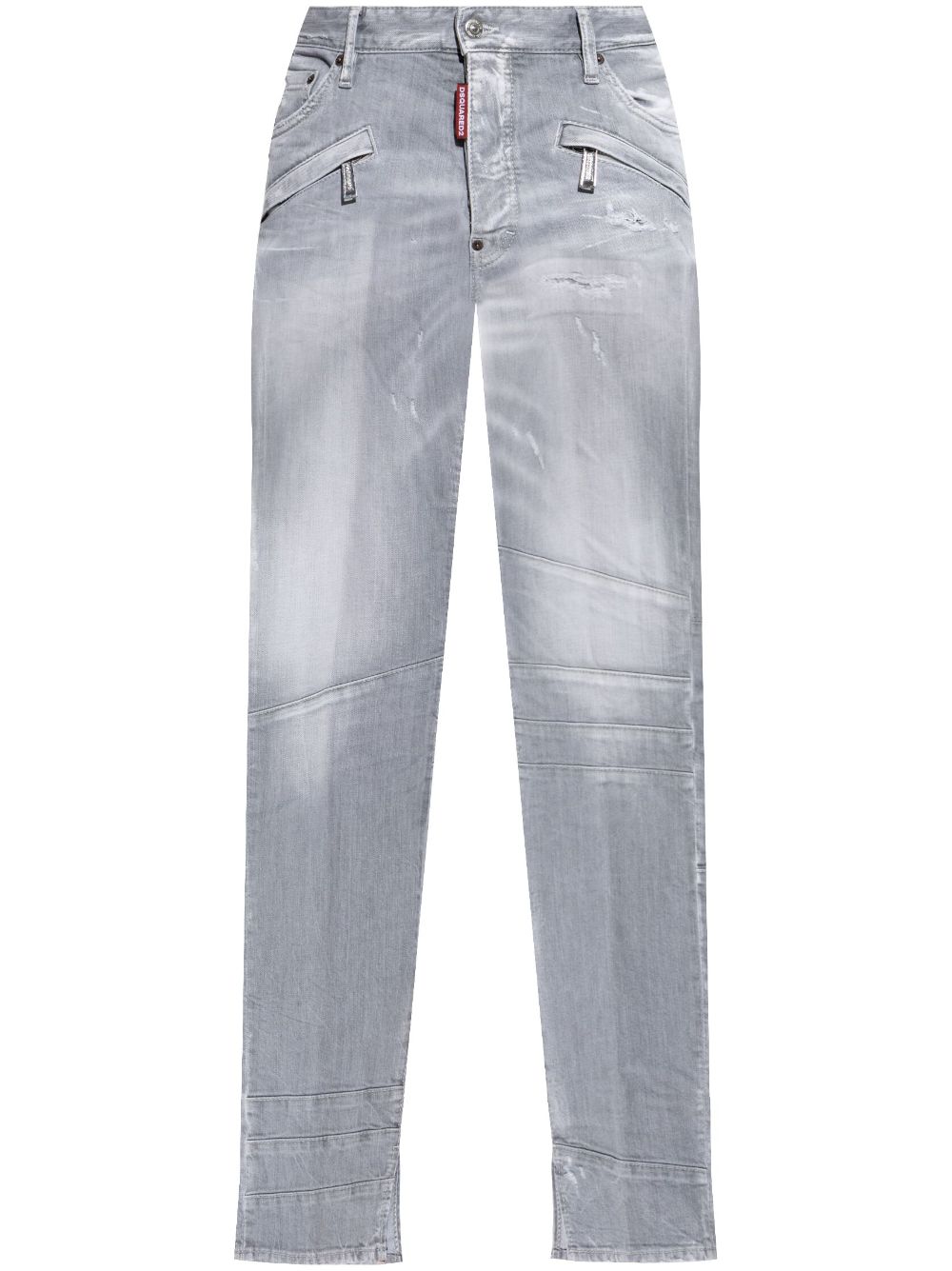 Distressed-effect jeans - Grey