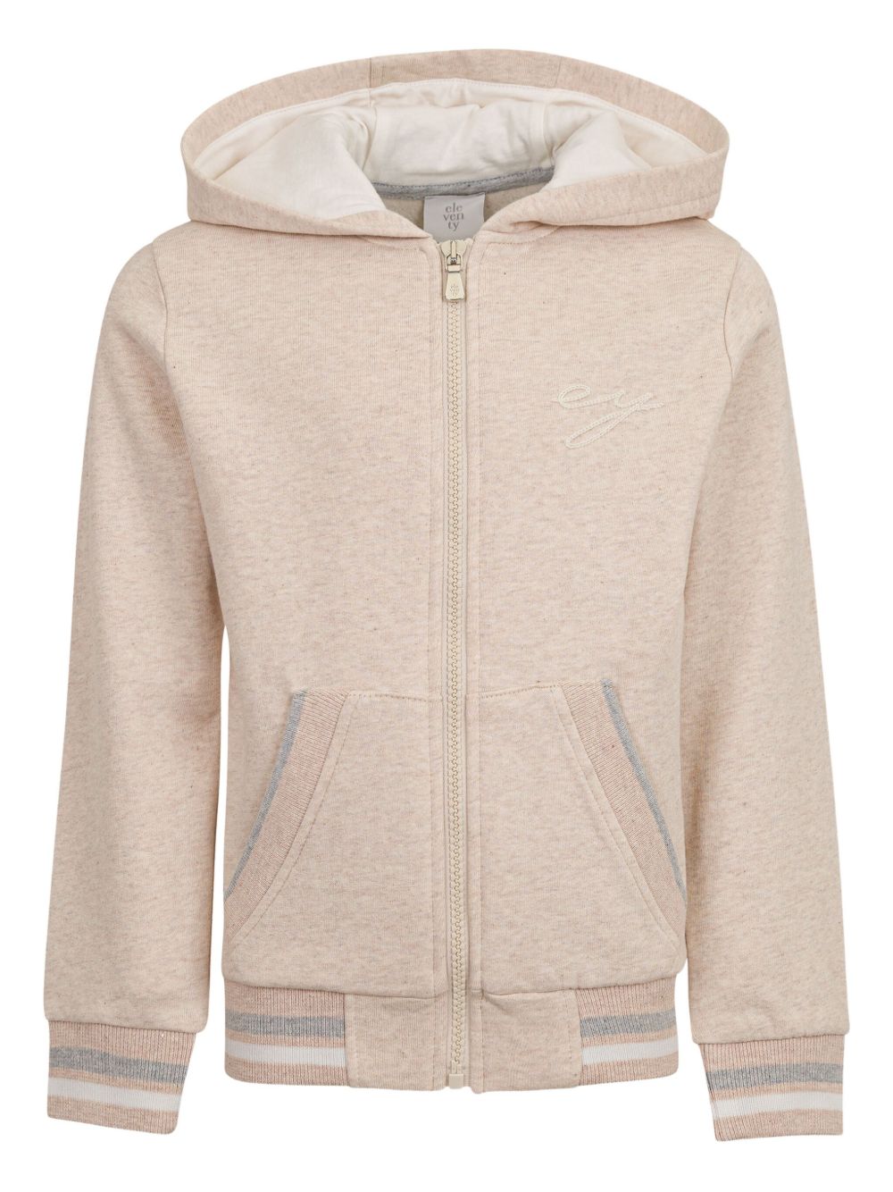 Eleventy Kids zip-up hoodie - Neutrals