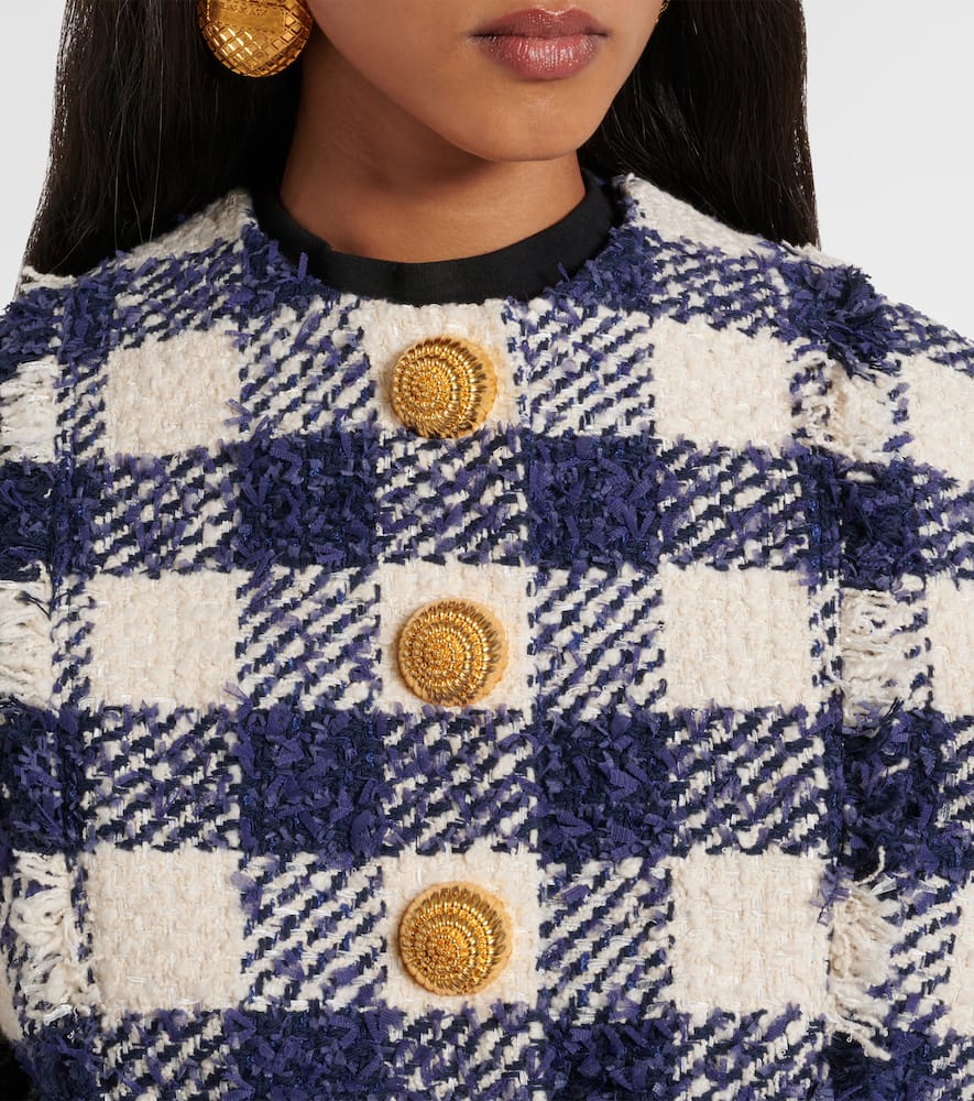 Checked tweed jacket