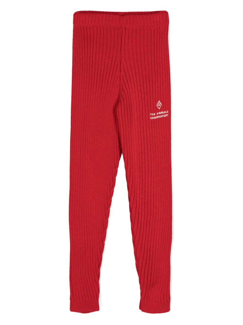 Crow knitted leggings - Red