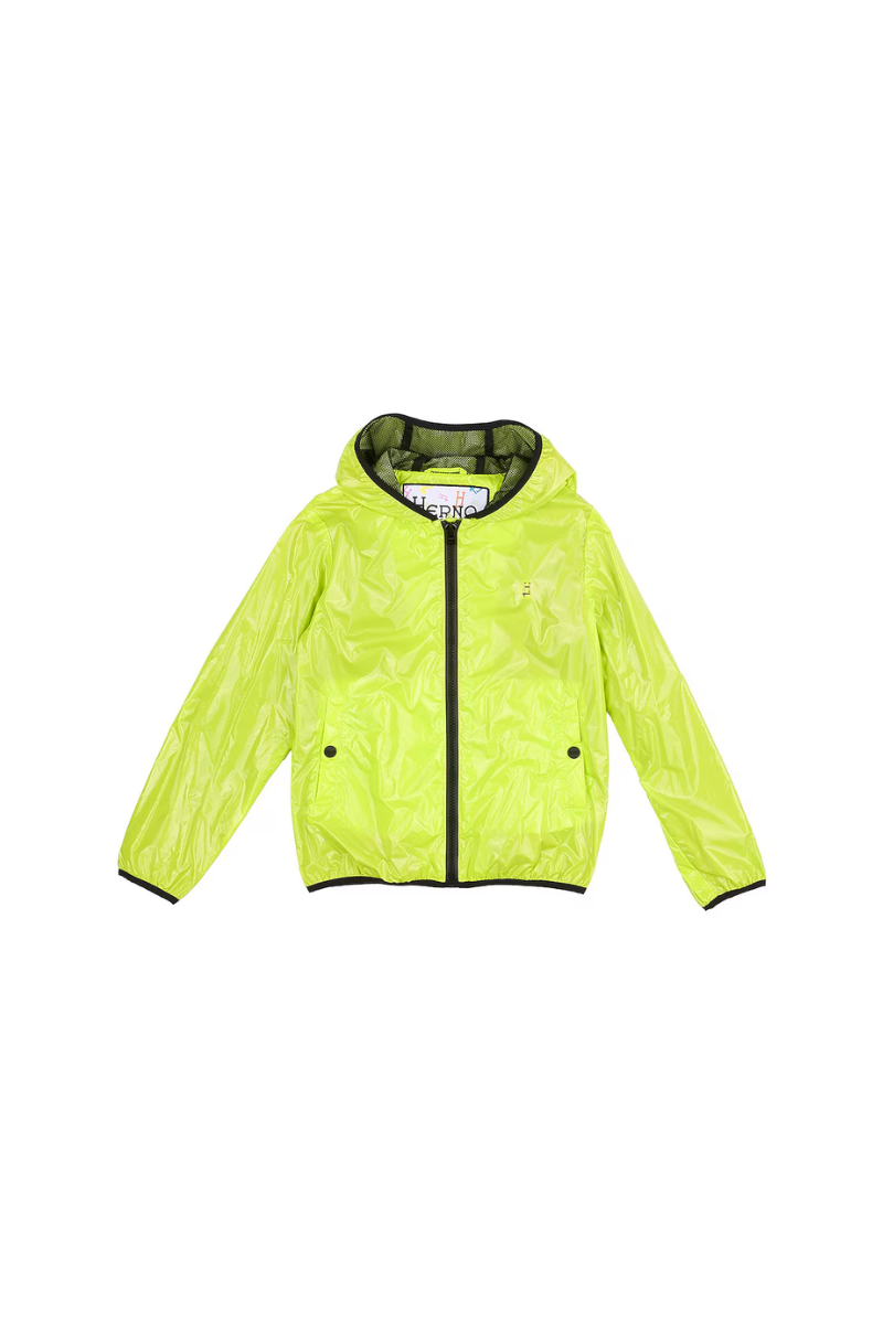 Lightweight Nylon Hooded Jacket — Yellow