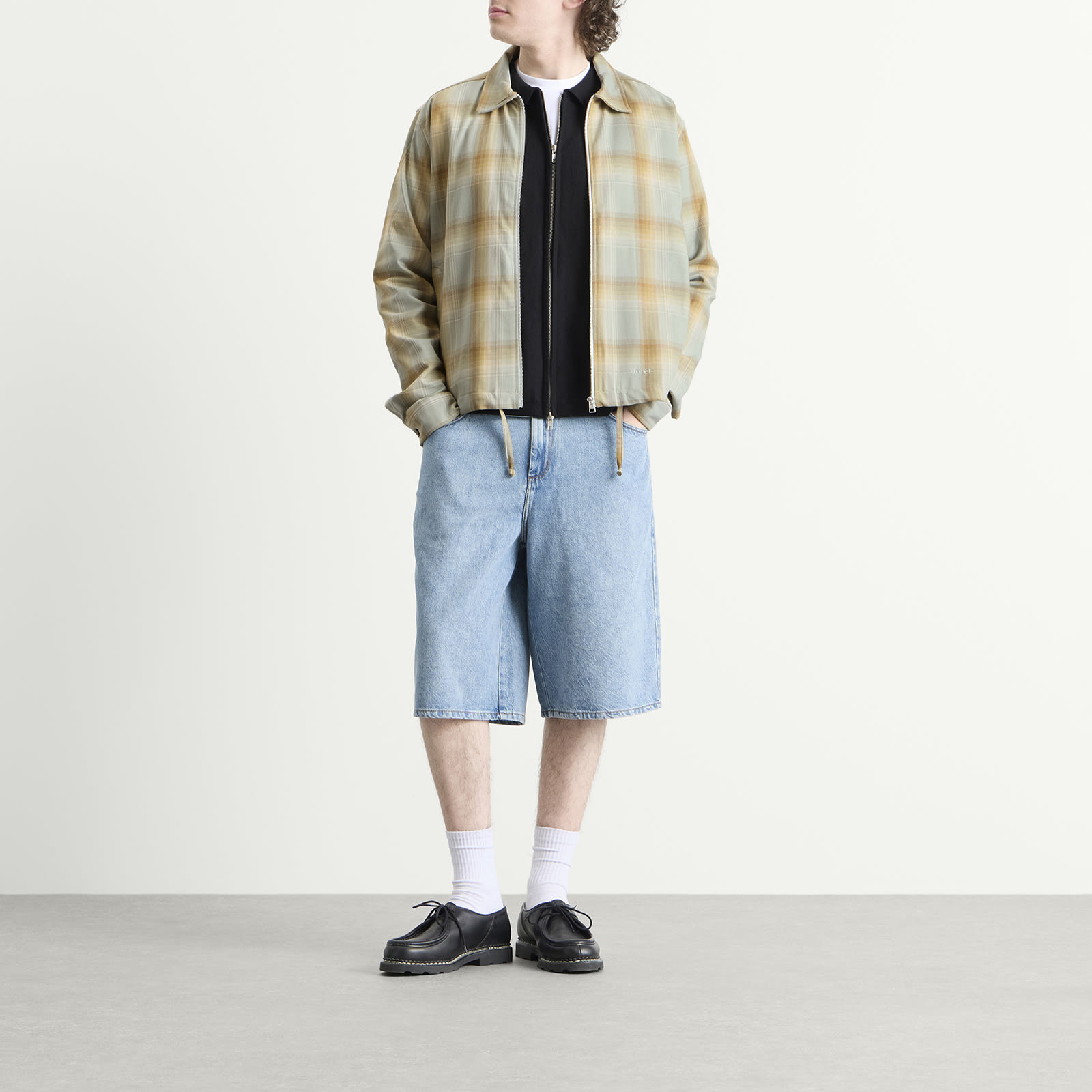 Men's Loft Zip Overshirt Green Oxide Check