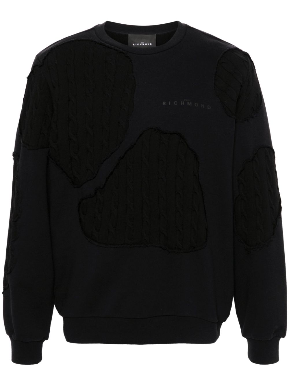Logo-print patchwork sweatshirt - Black
