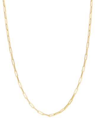 Paperclip Link Chain Necklace Collection 16 20 In 14k Gold