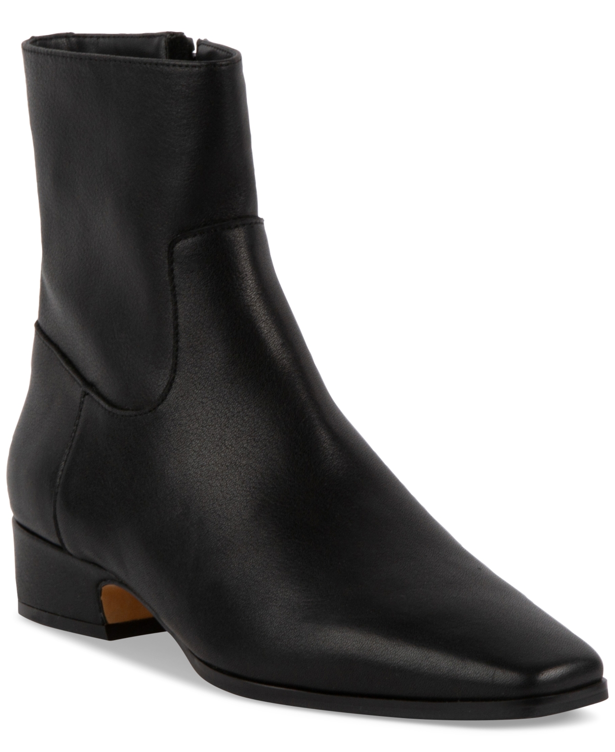 Women's Dusty Block-Heel Booties - Black Leather