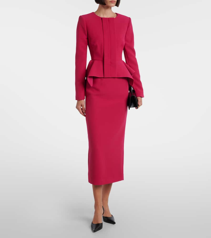 Peplum crêpe jacket