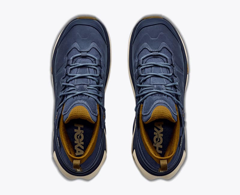 HOKA Men's Kaha 3 Low GTX Shoes in Varsity Navy/Barley Flour