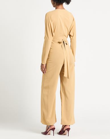 Woman Jumpsuit Mustard Size 10 Viscose, Elastane