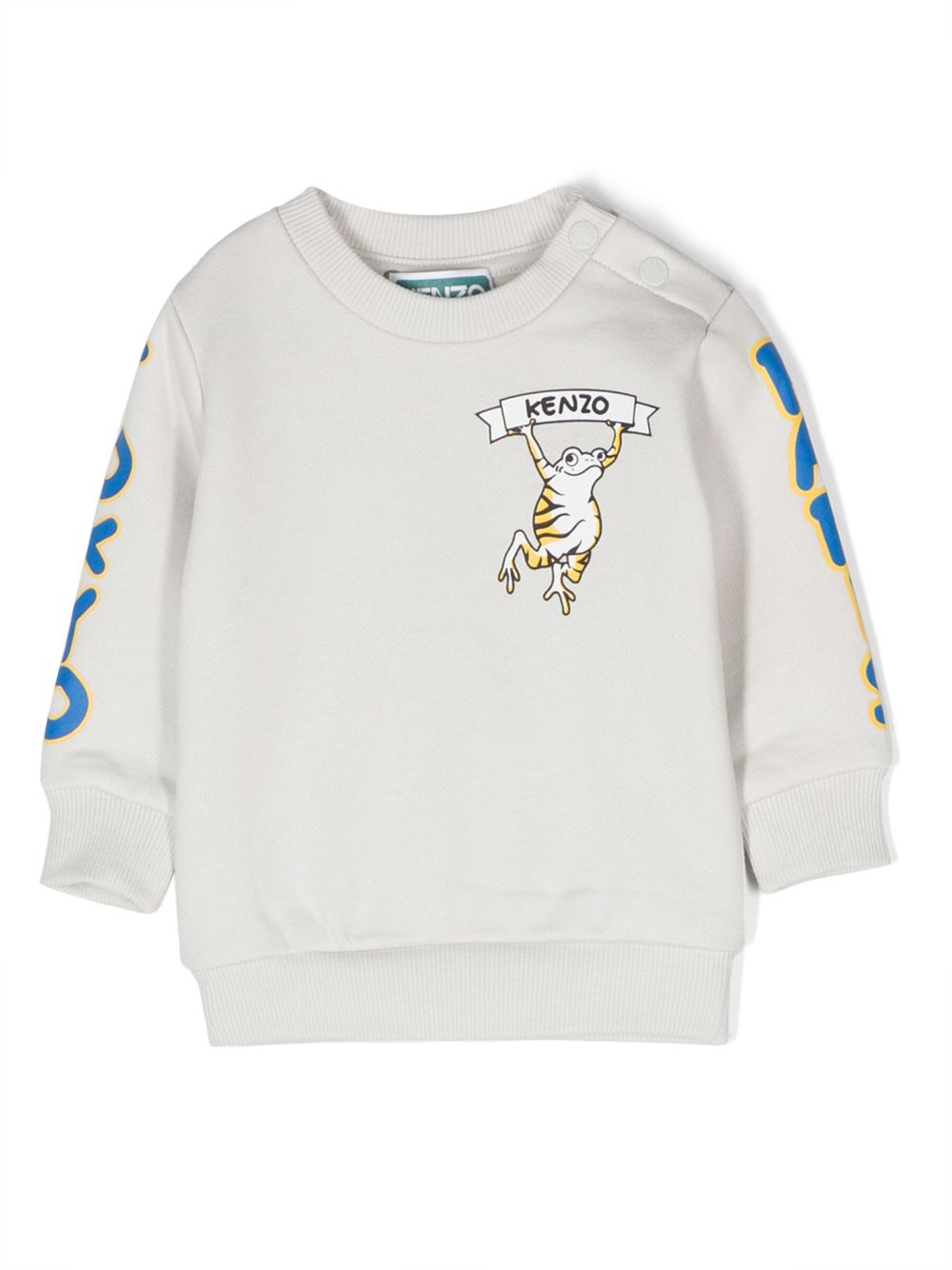 Logo-print cotton sweatshirt - Grey