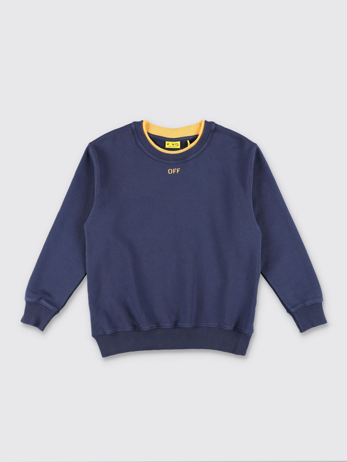 Layered-neck sweashirt - Blue