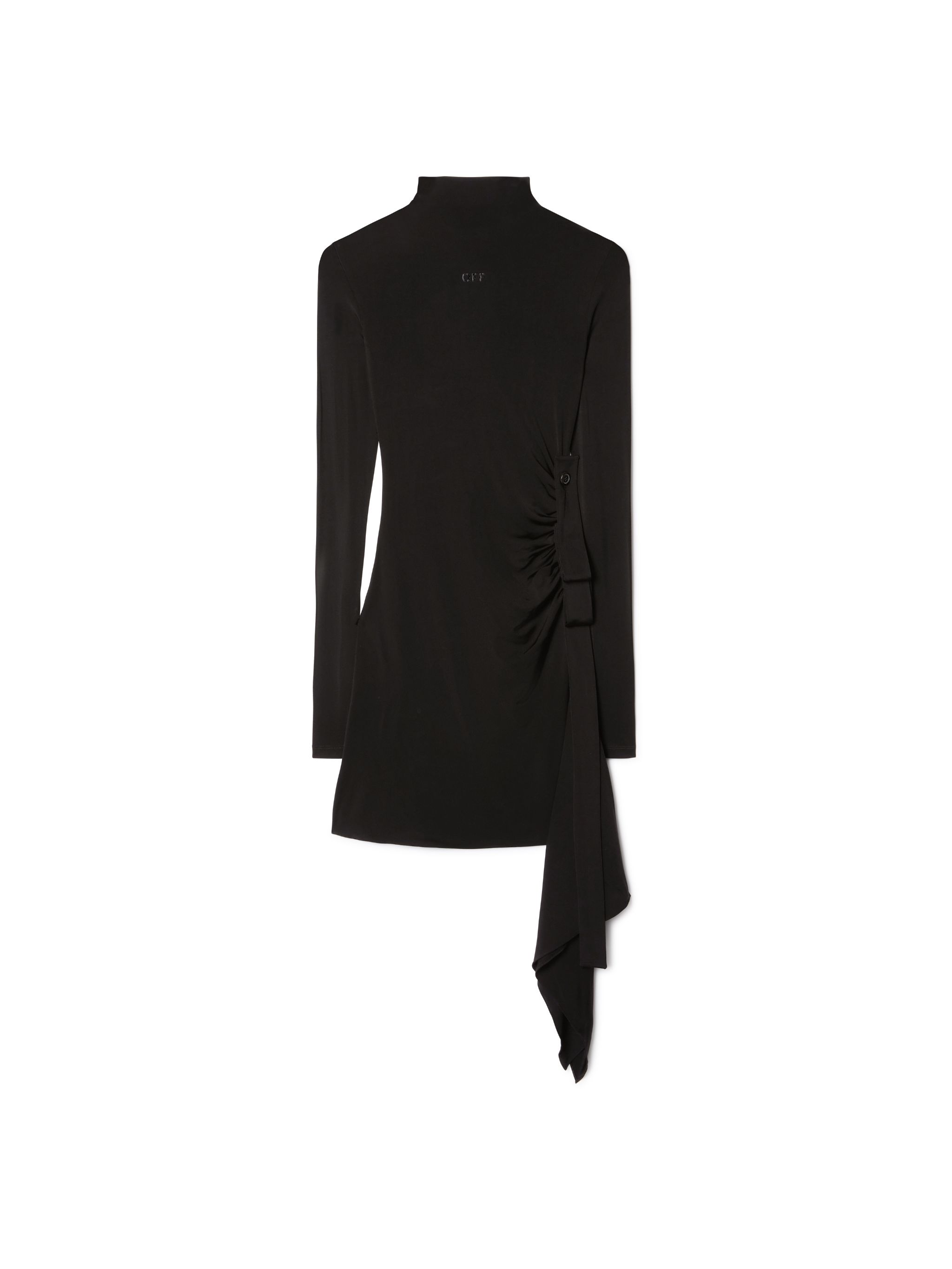Black Draped Mini Dress