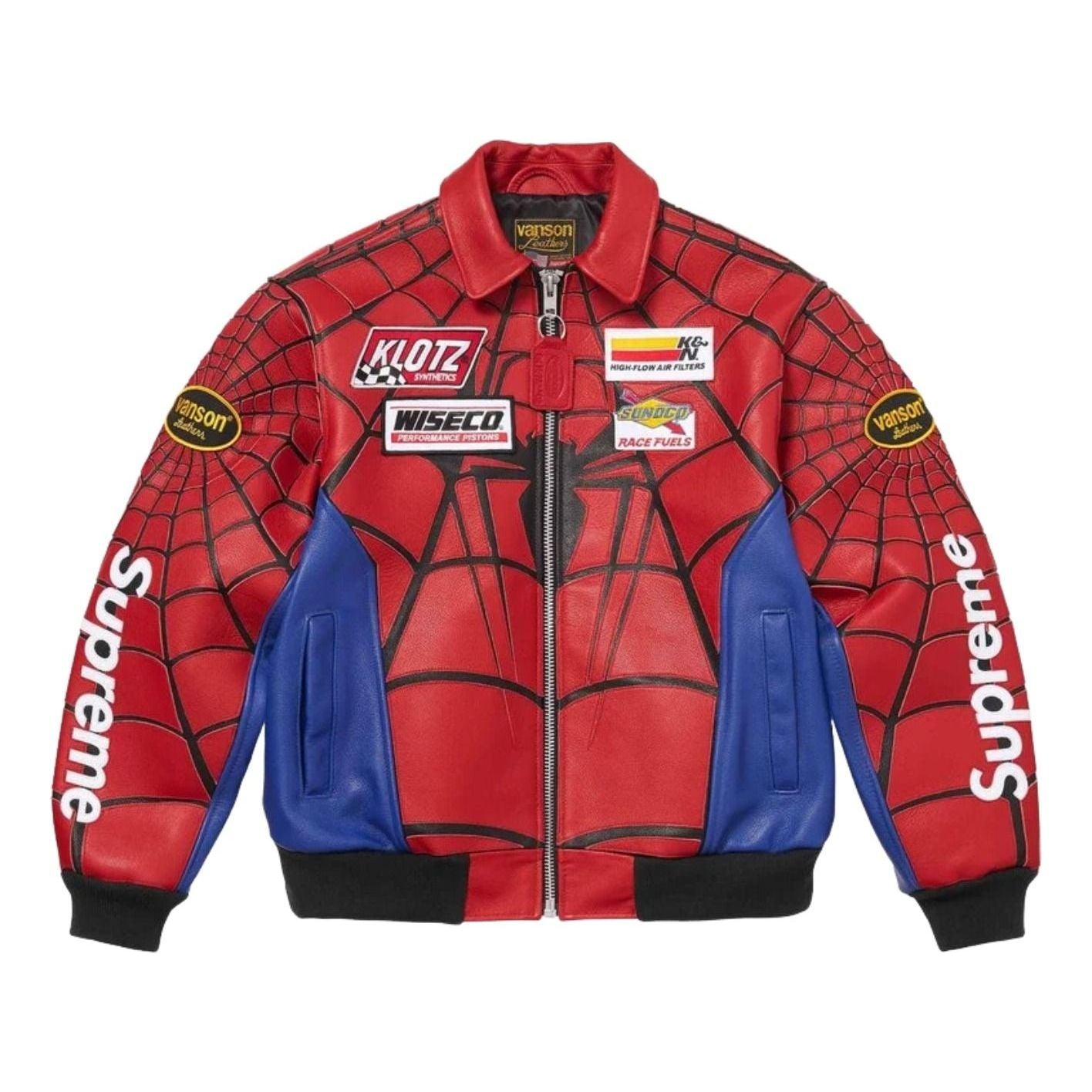 X Vanson Leathers SS26 Spider-Man Jacket 'Red'