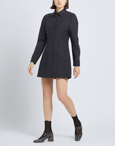 Pinstriped Flannel Shirt Dress Woman Mini dress Lead Size 4 Cotton