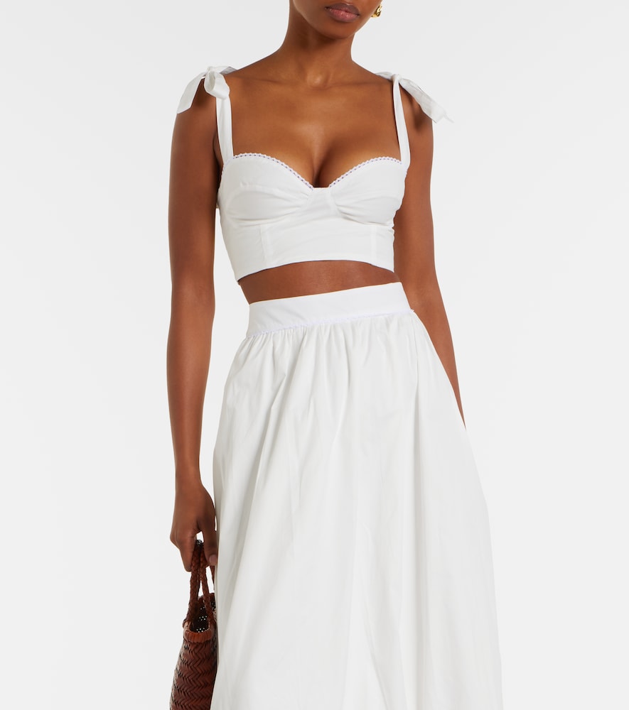 Alba cotton poplin crop top