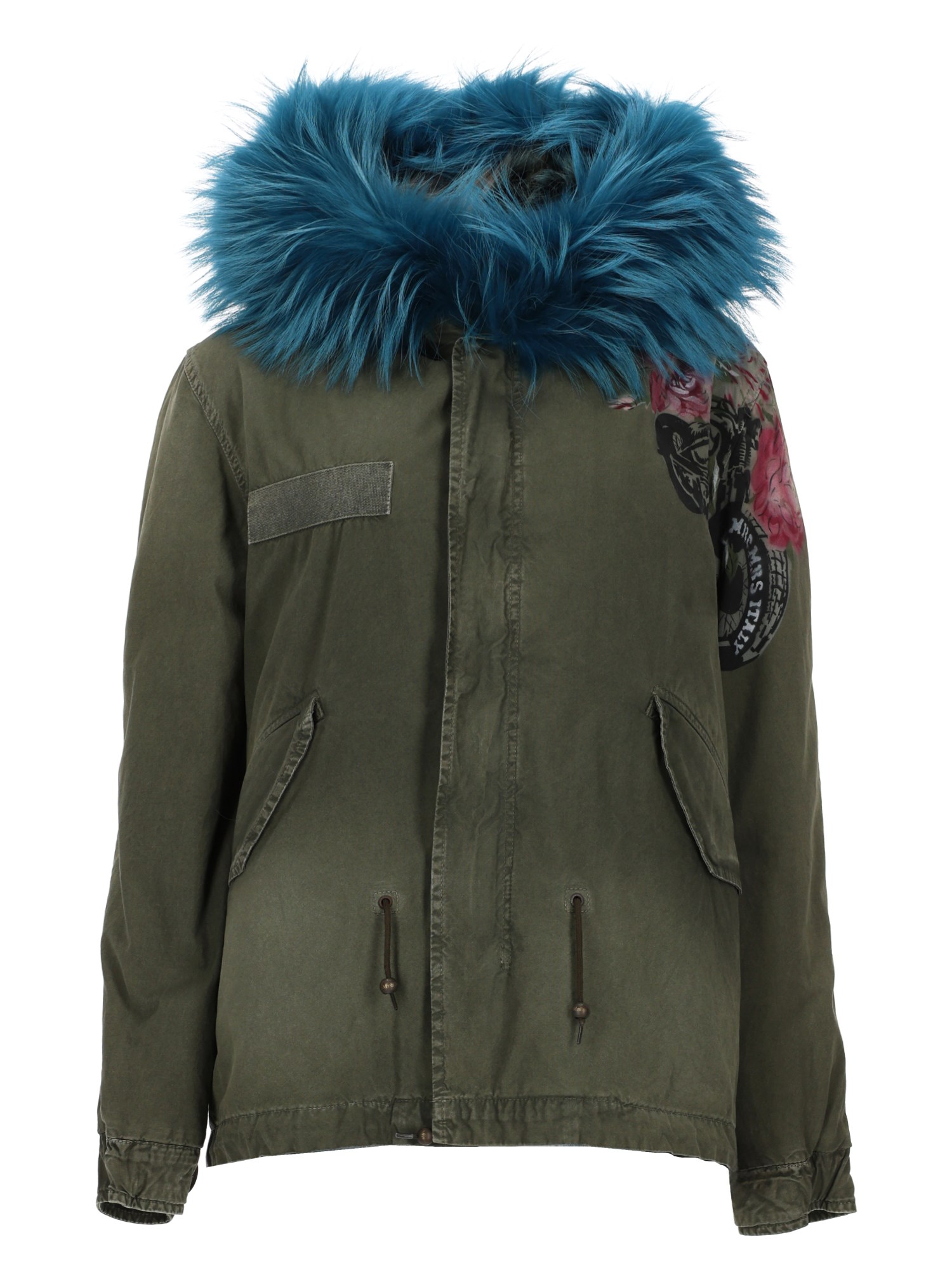 Parka in cotone con stampa