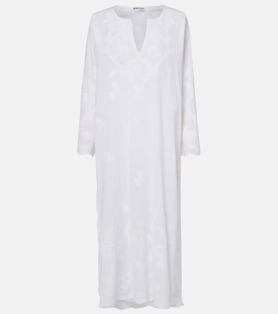 Embroidered cotton kaftan