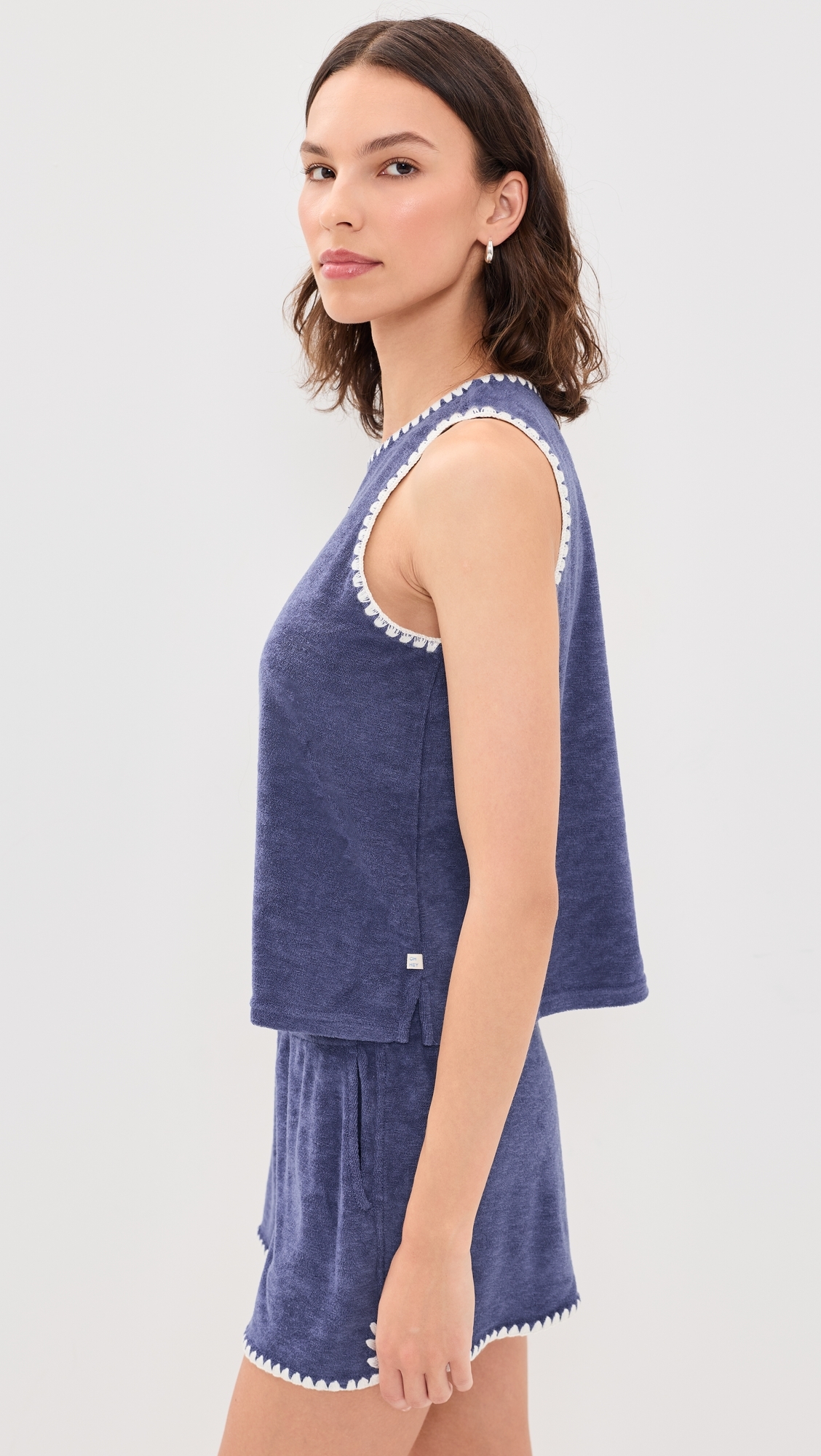 Towel Terry Shell Tank Deep Cobalt