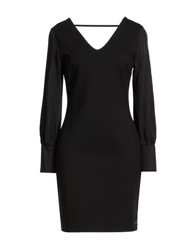 Woman Mini dress Black Size M Viscose, Polyamide, Elastane