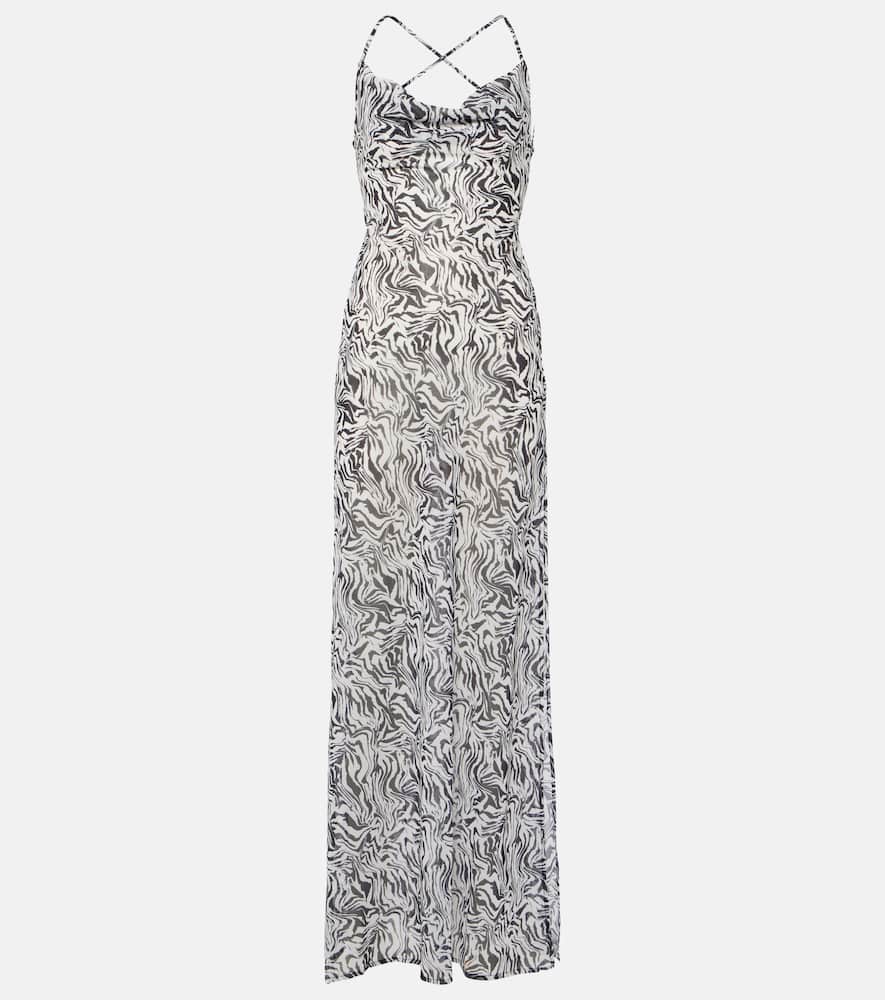 Sahara zebra-print maxi dress