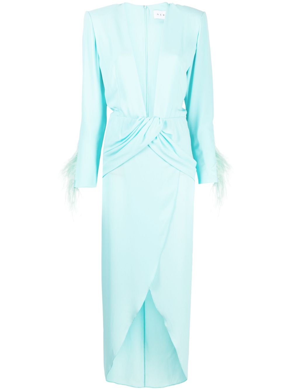 Ada plunge-neck gown - Blue