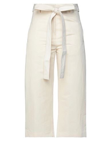 Woman Pants Ivory Size 10 Cotton, Linen