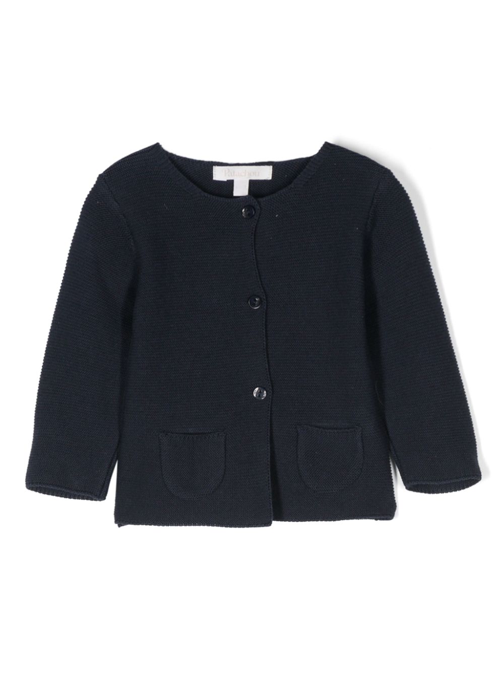 Wavy-knit cardigan - Blue