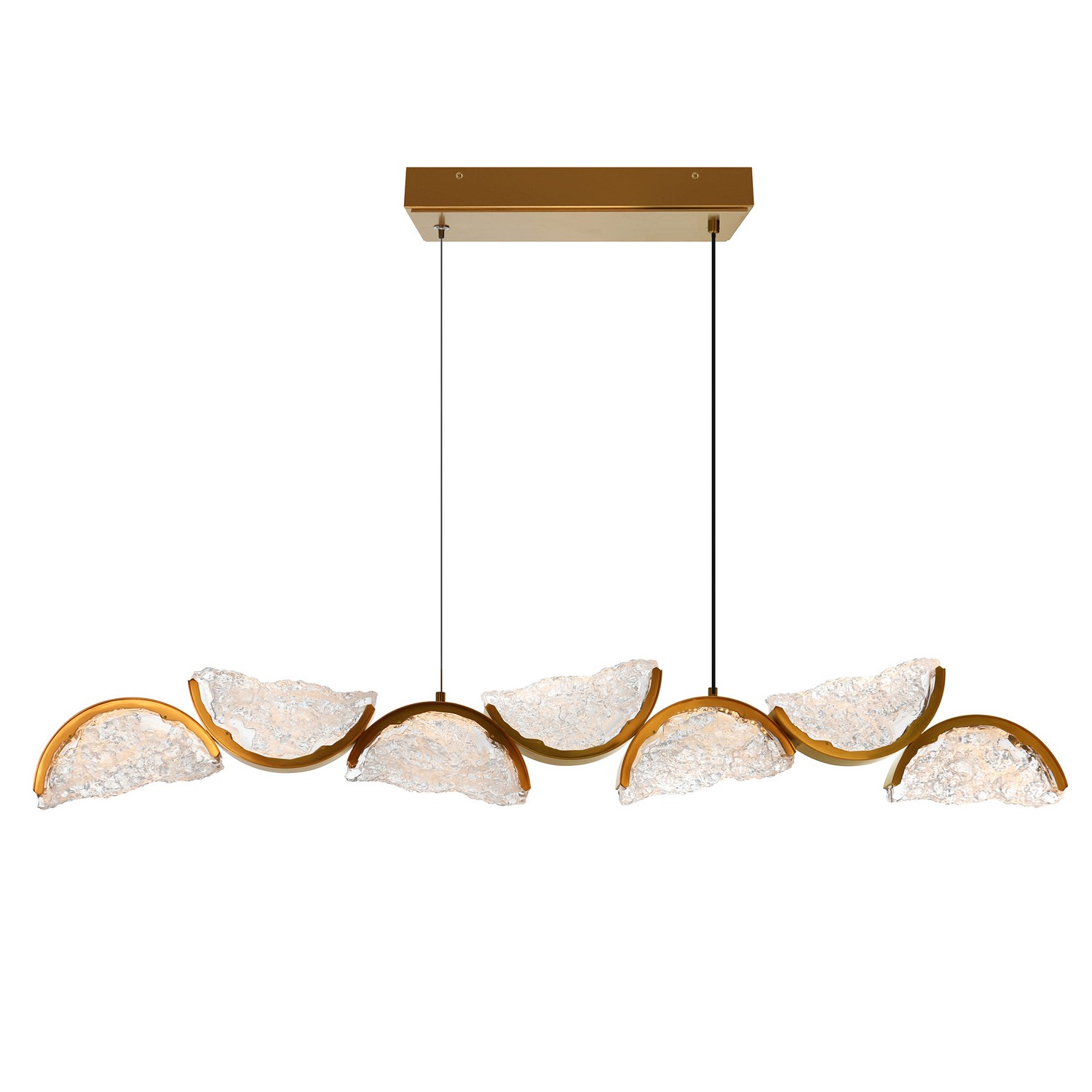 Brass LED Chandelier from the Moon Collection