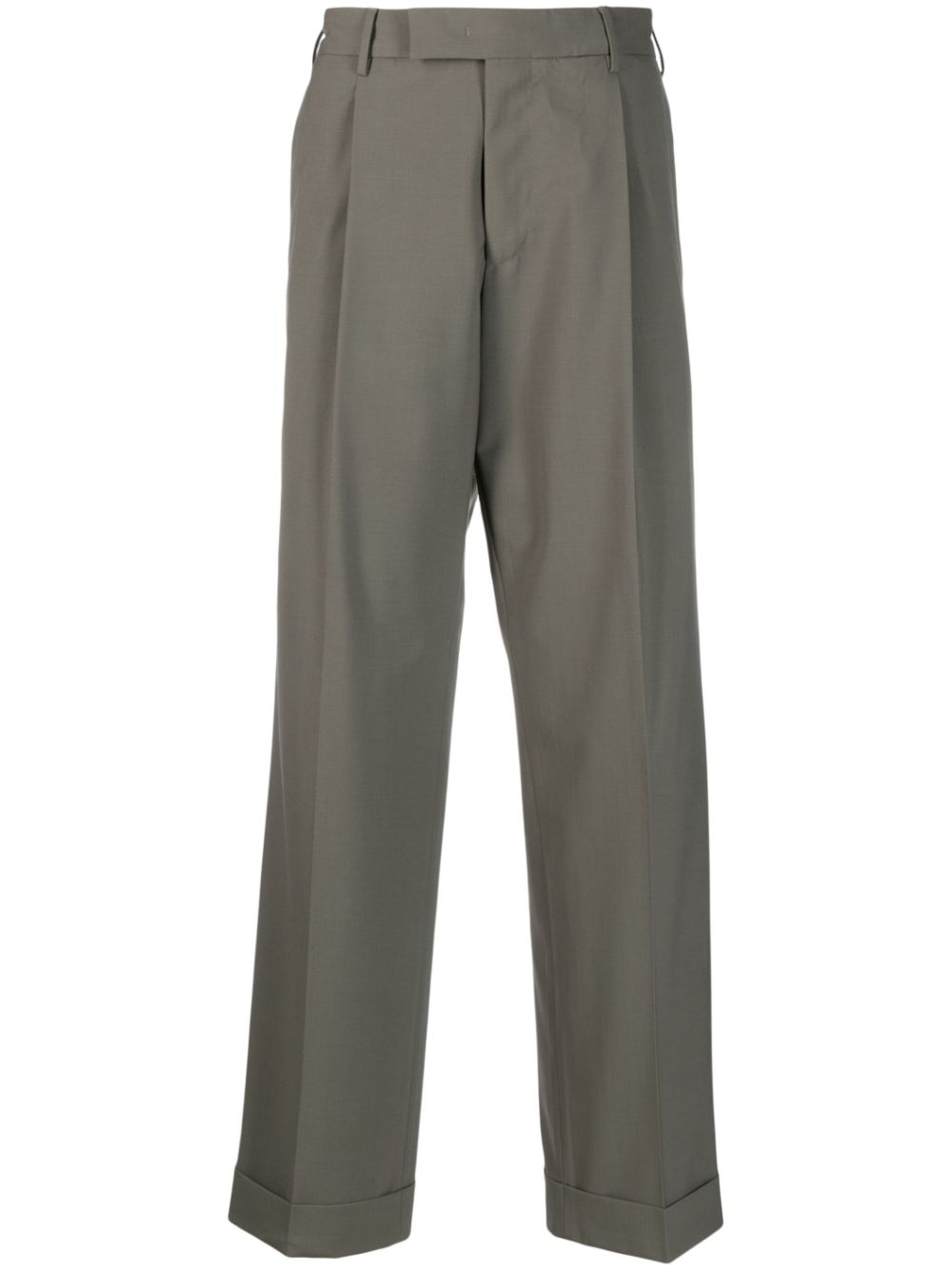 Tailored straight-leg trousers - Green
