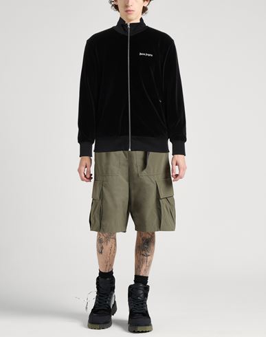 Palm Angels Man Sweatshirt Black Size S Cotton, Polyamide, Elastane